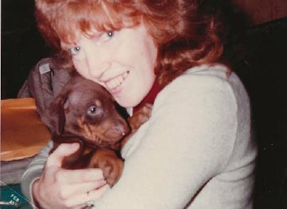 This is Candace Fleming with Walkure von Asgard a pup that is almost 5 weeks old . . . she'll soon be ready for Puppy Dog Boot Camp.