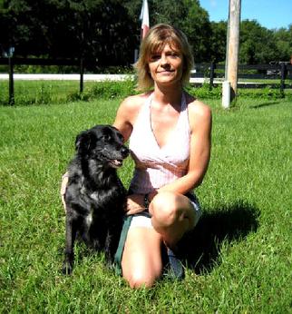 Lisa Merlet, Operations Consultant, with her dog, Gia.